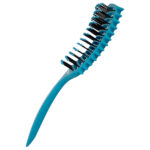 Щетка массажная Harizma Nylon, 9 рядов, голубая (h10686-06)