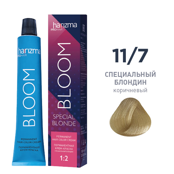 Перманентный краситель Bloom 11/7 Специальный блондин — коричневый 100 мл