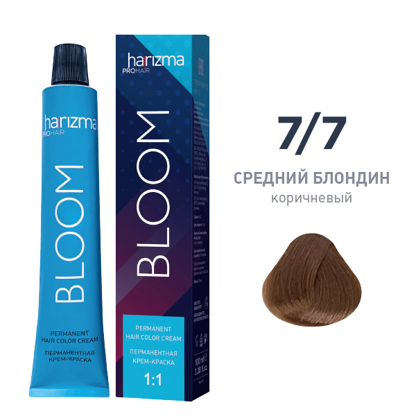 Перманентный краситель Bloom 7/7 Средний блондин — коричневый 100 мл
