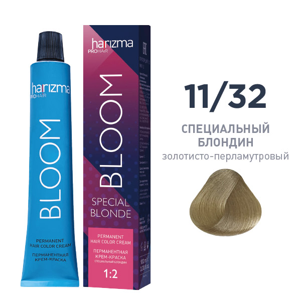 Перманентный краситель Bloom 11/32 Специальный блондин — золотисто-перламутровый 100 мл